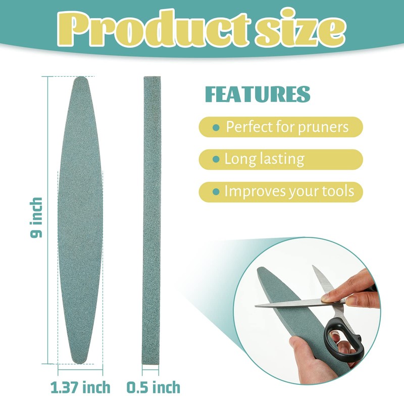 2 Pieces Garden Sharpening Stone Knife Sharpener for Garden Tools