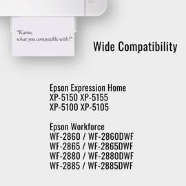 Kamo 502 XL Cartridges Multipack Compatible with Epson 502 502XL Printer Cartridges for Expression Home XP-5150 XP-5155 XP-5100 XP-5105, Workforce WF-2860 WF-2865 WF-2880 WF-2885 WF-2865DWF WF-2860DWF