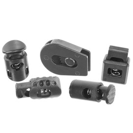 West Coast Paracord Assorted Cord Locks - Black Turtle (20 Pack)