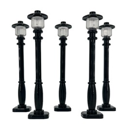 CMC imports 10 x Lantern Clamping Blocks Building Blocks Compatible Street Light 11062 City Decorative Light Lamp Park Walkway Lighting White/Black