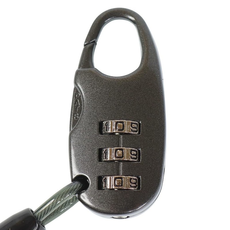 ORANGE Coil Lock Leash Anti-Theft Wire Lock 150634 4004 (Black/FF/Men's,