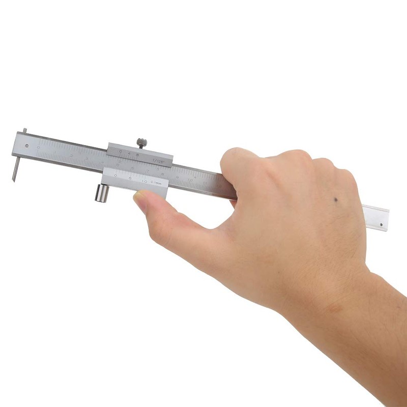 Marking Caliper 0-200 mm, Stainless Steel Marking Gauge Scribe Caliper