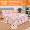 JSD Geometric Printed Sheet Set Queen, 4 Piece Soft Orange