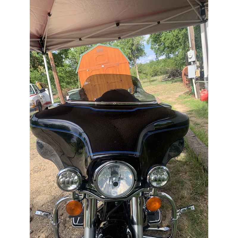 WYNMOTO 8'' Smoke Front Windshield Windscreen for Harley Street Electra