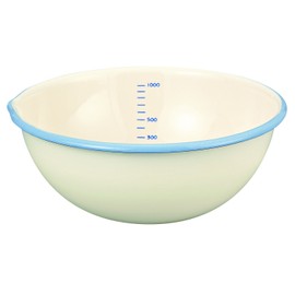 富士ホーロー 片口ボウル 18cm 1.2L ホーロー 目盛り付 ホワイトBM-18B W