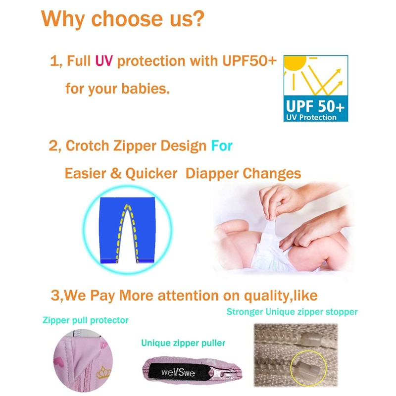 Toddler Star UPF 50+ Protection Swimsuit Baby Cute Crown Bathing