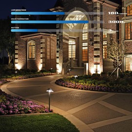 GOODSMANN Pathway Lights 3W LED 2PK Outdoor Low Voltage Landscape Lighting 180 Lumen Hardwired 2 Tier Pagoda Path Lights 3000K Warm White Metal 12V Electric Sidewalk Walkway Lights with Connectors