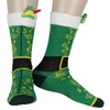 Bioworld Elf The Movie Buddy 3D Costume Design Men's Crew Socks With Felt Hat and Feather 1 Pair