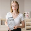 Cremation Urns for Women, White Engraved Cross Large Funeral Urn