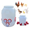ZLMDK Rainproof Chicken Feeder and Chicken Waterer Set (13 Gallon/60