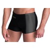 Aquarti Men's Swimming Trunks with Zip Pocket Swimming Shorts, black/grey