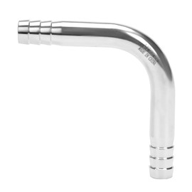 DERPIPE Sanitary Elbow Barb Fitting - stainless steel 304 1/2" Barbed x 1/2" Barbed 90 Degree Elbow Home Brew Hose Barb Coupling