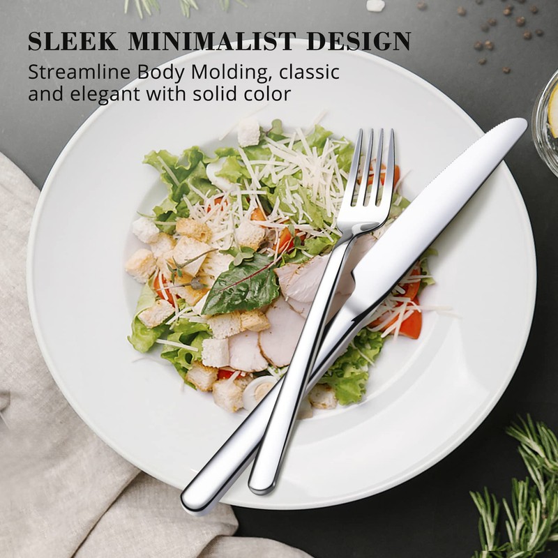 KINGSTONE 40 Piece Silverware Set, Flatware Set for 8, 18/10