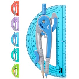 Mr. Pen- Compass and Protractor Set, Math Compass for Geometry and Drawing