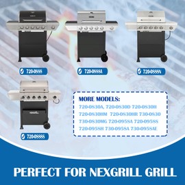 SafBbcue Grill Parts Kit for Nexgrill Replacement Parts 720-0888 720-0888N Home Depot Nexgrill Grill Parts 720-0830H 720-0783E BHG 720-0783W 720-0783H 720-0830A, Grates, Burner and Heat Plate