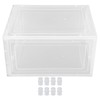 Shoe Storage Box Clear Acrylic with Magnet Front Door Stackable