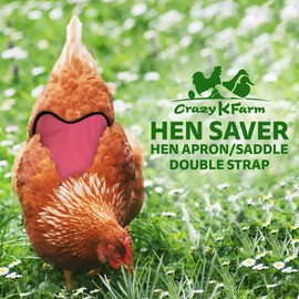 Hen Saver Hen Apron/Saddle, Double Strap, Medium, Awareness Pink