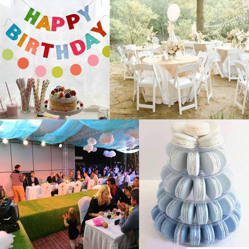 Kithing 6 Tiers Round Macaron Tower Stand Cake Display Rack