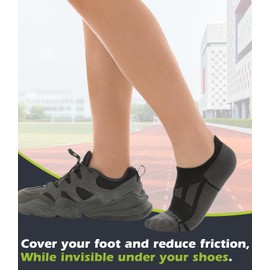 BAMBOO COOL Men's No-Show Socks Low Cut Breathable Moisture-Wicking Socks Non Slip Running Workout casual, 6 Packs