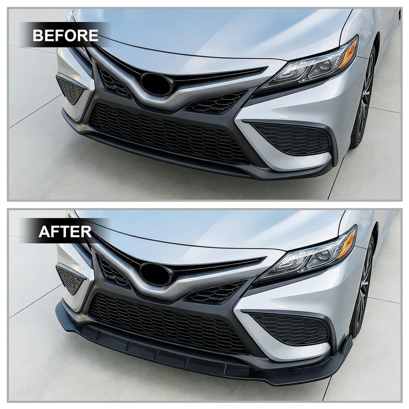 Matte Black Front Bumper Lip Splitter for 2021-2024 Toyota Camry