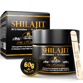 Shilajit Gold Standard 60g | 85+ Minerals | Maximum Potency from the Himalayas | Over 3 Months Supply | 100% Pure & Original | Vegan & No Additives
