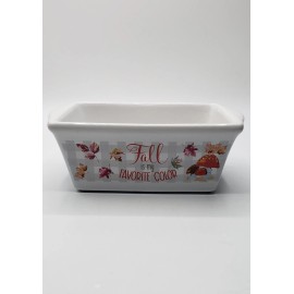 Royal Norfolk Fall Harvest Decorative Ceramic Mini  Baking Loaf Pan