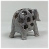 Soapstone Elephant Statuette - 5cm Soapstone Elephant Figurine - Small