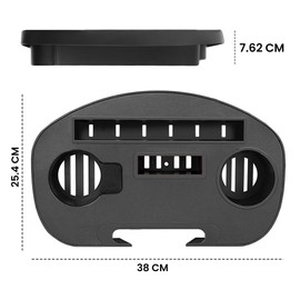 SG Traders Zero Gravity Chair Side Tray - Large Utility Clip On Side Recliner Snack Table with Cup Holder and Mobile Device Slot, for Sun Beach Lounger Camping Patio Chairs (Pack 1 - Cupholder)