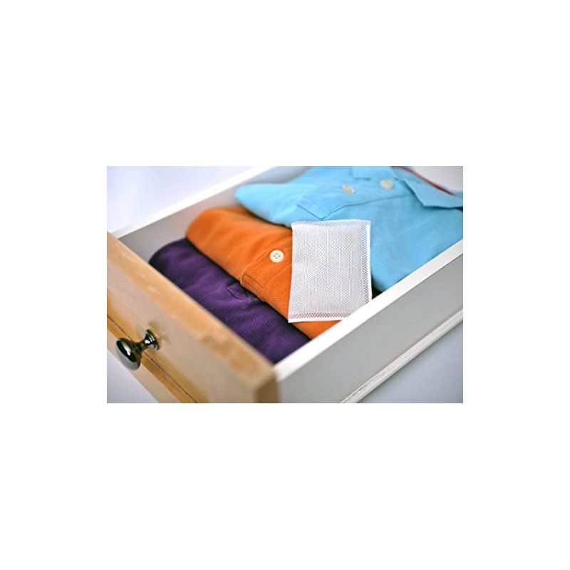 Ever Bamboo Drawer Deodorizer & Dehumidifier Bag Set w/Natural Bamboo