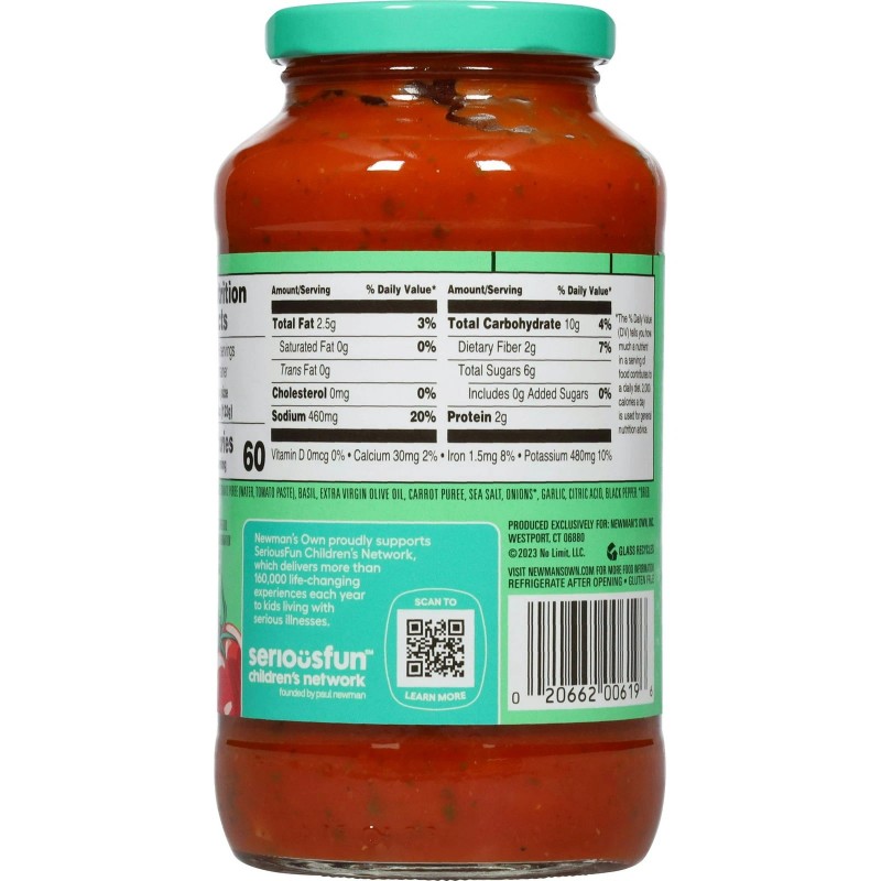 Newmans own Newman's Own Tomato Basil Sauce 24.0 oz (Pack