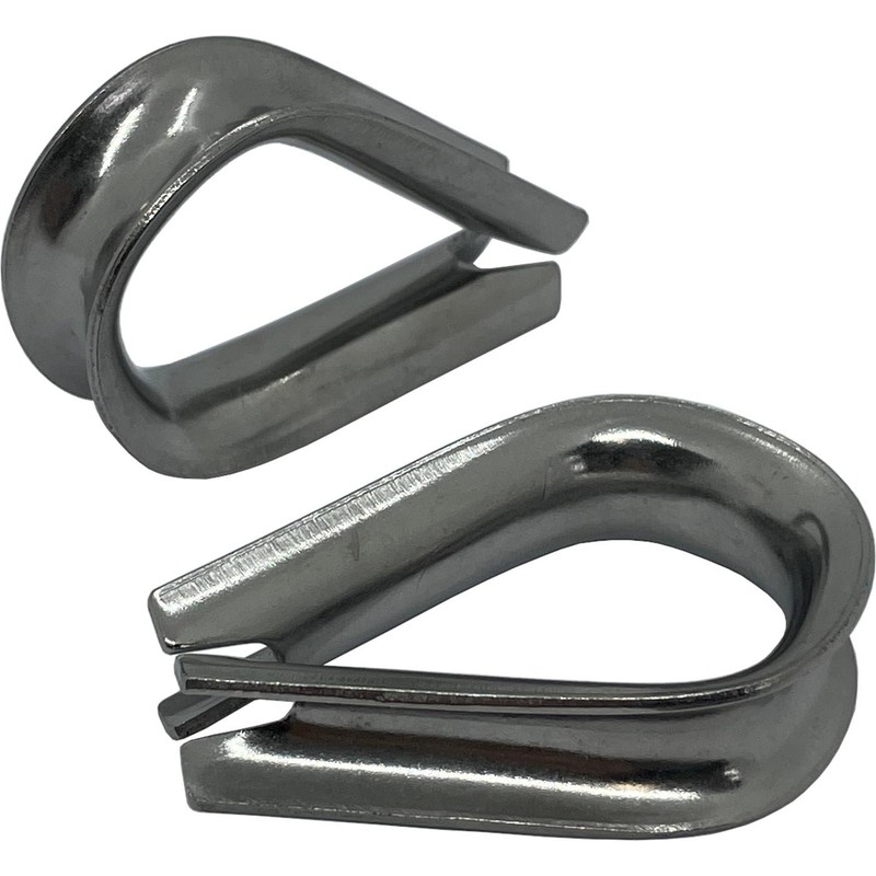 10x Wire Rope Thimble Stainless Steel V4A 316 6 mm