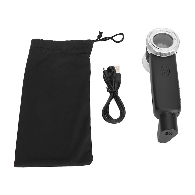 30X Magnifier White Purple Yellow 3 Color Light USB Rechargeable