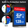 INDMEM 128GB SD Card 2Pack, C10, U3, V30, High Speed