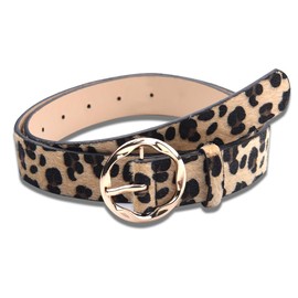 Sdopbinbin Womens Fashion Leopard Belt for Dress Women Faux Leopard Print Leather Belt Wide High Waist Belt Belt for Women Animal Leopard Print Belts for Women Fashion Belts for Dresses Jeans