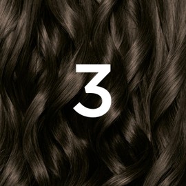 Garnier Nutrisse Permanent Hair Dye, Natural-looking, hair colour result, For All Hair Types, 3 Darkest Brown