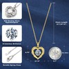 MOOSEA Heart Pendant Moissanite Necklace for Women Wife - Anniversary