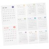 NUOBESTY 36 Sheets Desk Calendar Stickers Note Pads Labels Notepads
