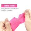 6 Rolls Pink Cohesive Bandage 7.5cm X４.5cm, Flexible Bandage,Non-Woven Cohesive,