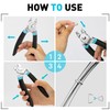 SHALL Bent Hog Ring Pliers Kit with 600pcs Galvanized Hog