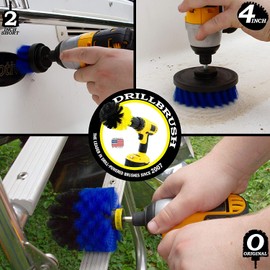 Drill Brush Boat Accessories – Kayak Cleaning Kit – Boat Drill Brush Set - Marine Scrub Brush Attachment for Drill - Rotary Cleaning Brushes for Boats by Drill Brush Power Scrubber by Useful Products