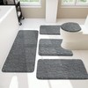 YIHOUSE 5 Piece Cobblestone Memory Foam Bath Mats, Extra Thick