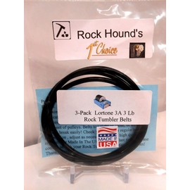 Rockhound's 1st Choice Replacement Drive Belts for Lortone 3A Rock Tumbler- 3 Pack (B1000-231)