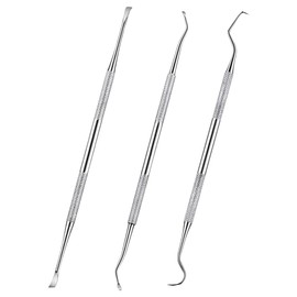 ccHuDE 3 Pcs Dog Dental Tooth Scaler Teeth Scraper Stainless Steel Tooth Pick Dental Tarter Scraper Pet Teeth Cleaning Tools Silver
