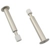 TAODAN 2PCS Flexible Door Stopper Silver Solid Long Door Top