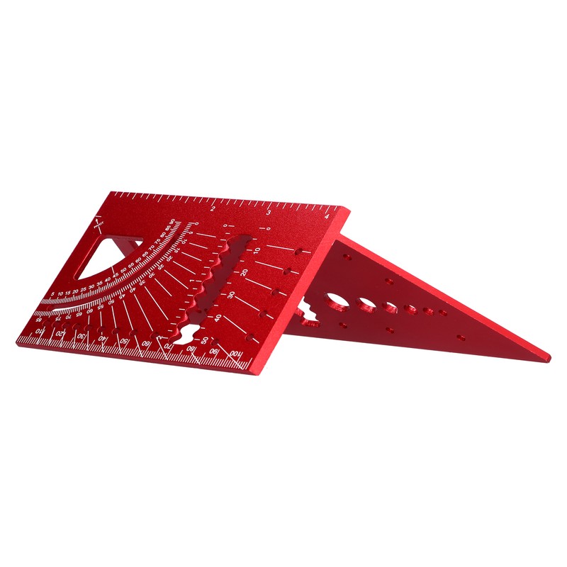 Woodworking Square Size Measure Ruler Aluminum Alloy 3D Mitre 45