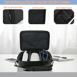Beautyflier Travel Bag Compatible with ResMed AirMini CPAP Machine and Accessories, Portable Storage Case for CPAP Equipment and Supplies, Durable CPAP Storage Bag with Shoulder Strap (Bag Only)