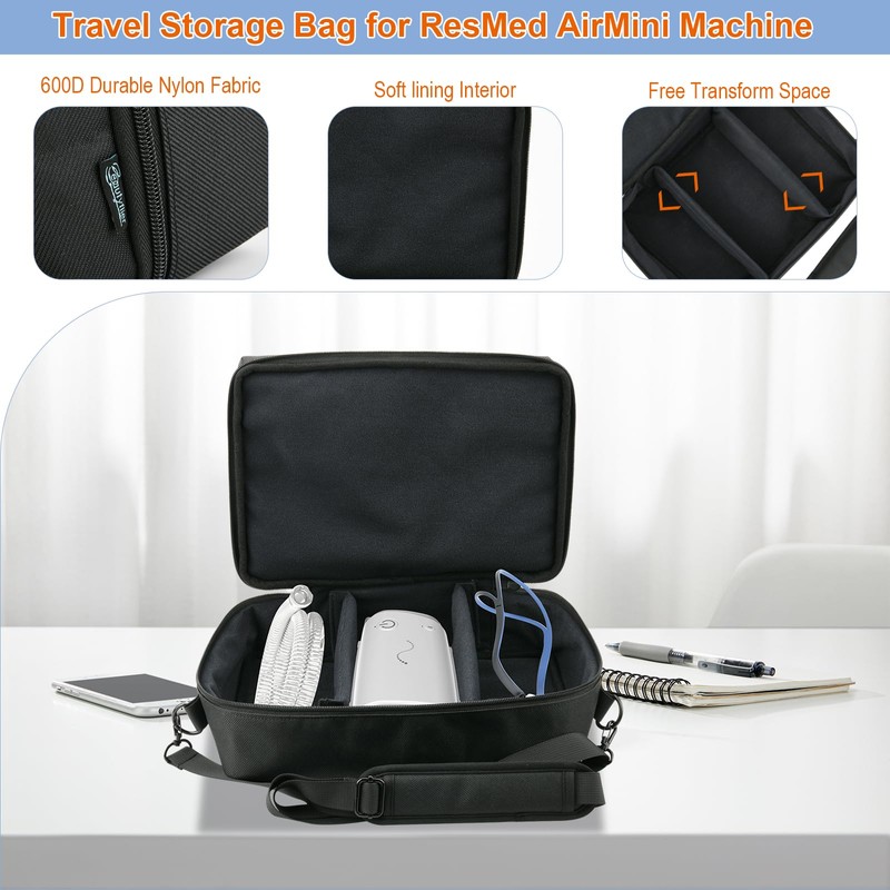 Beautyflier Travel Bag Compatible with ResMed AirMini CPAP Machine and