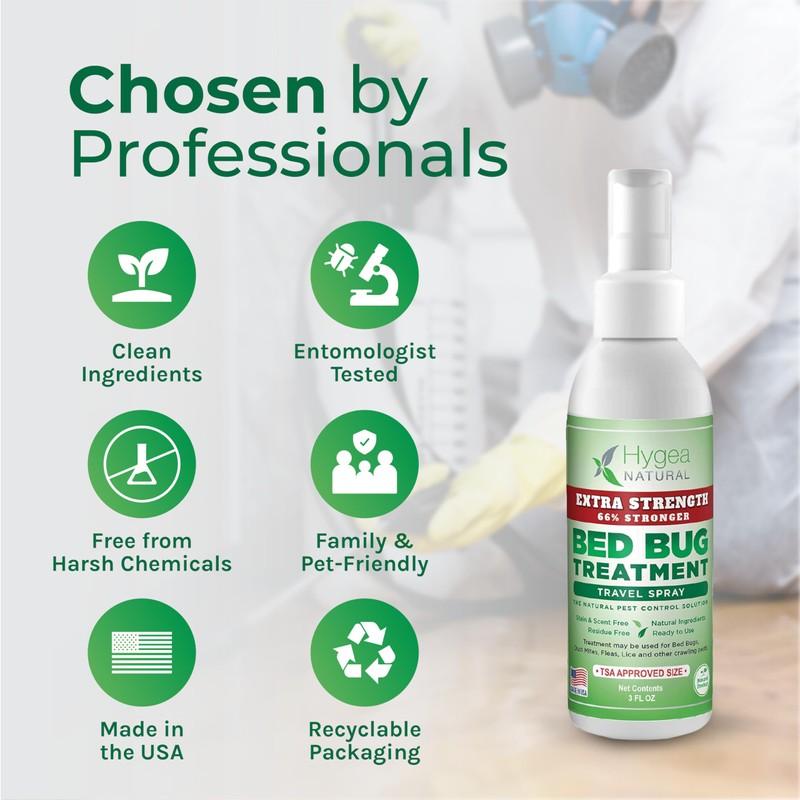 Hygea Natural Extra Strength Bed Bug Killer & Mite Travel