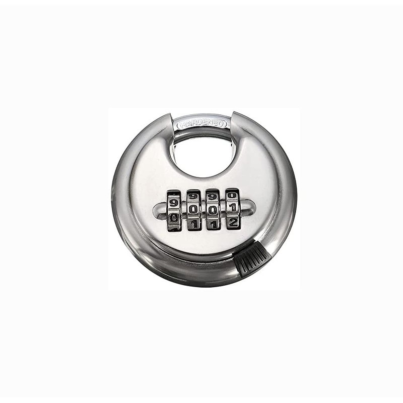 Shiwaki 4 Digital Combination disc Padlock Stainless Steel Rust Padlock