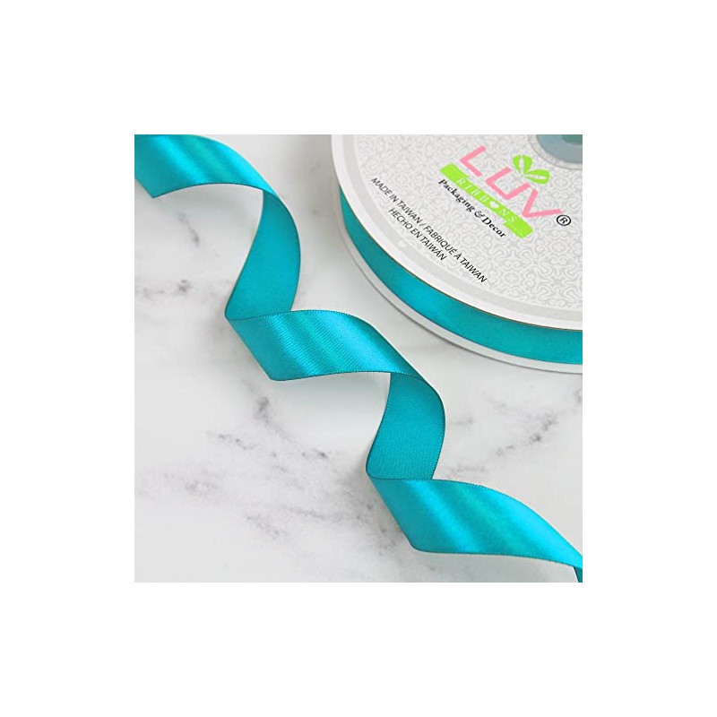 Creative Ideas PSF0708-316 Cinta de satén sólido, 7/8"/100 yardas, turquesa
